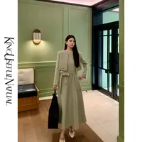 KUN【莫兰迪冬景】一抹雾绿 低饱和色系显白满分澳毛两件羊毛套装
