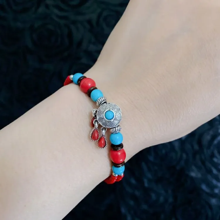 合金琉璃手链 2号 手工编织尼泊尔手链复古民族风手串新中式配饰