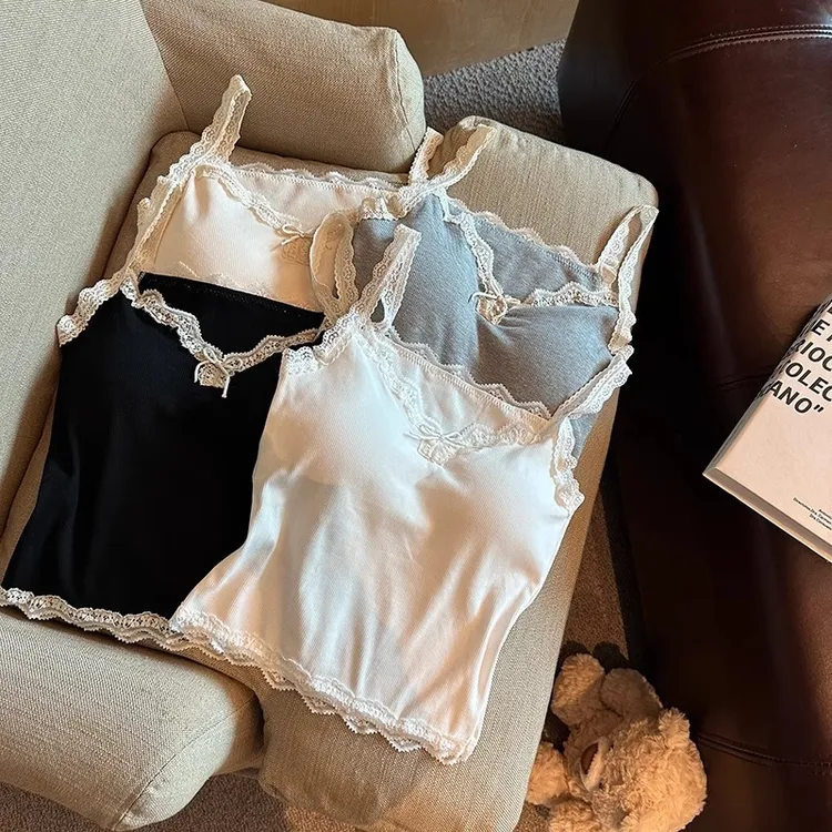 小个子新款内搭美背蕾丝遮副乳蕾丝内搭背心内衣2025打底吊带背心