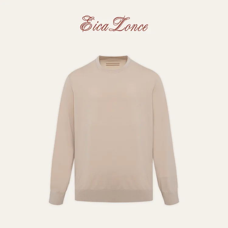 意卡伦萨  杰N亚11000同款打桑蚕丝混纺针织毛衣SM-BA6584