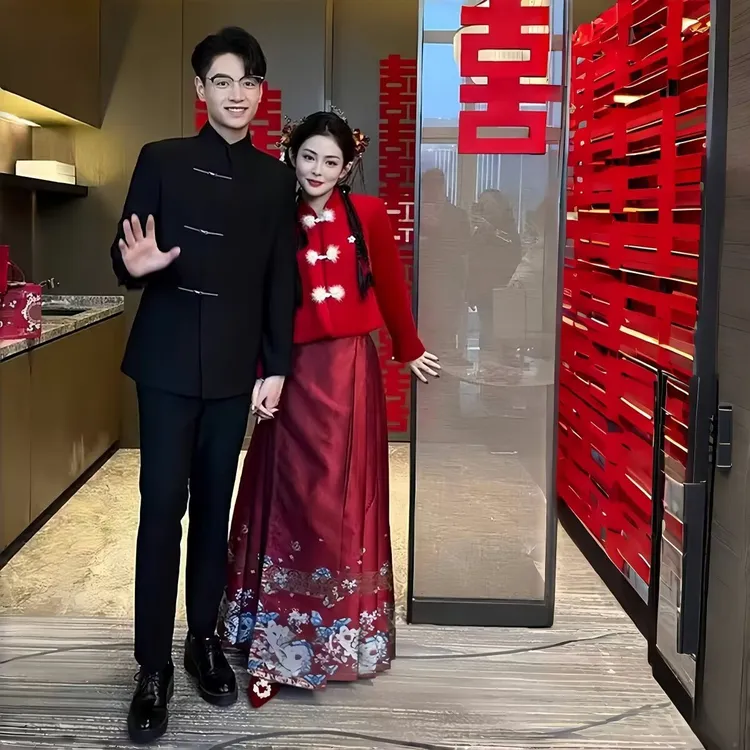 新中式国风中山装翠竹飞机扣立领西装外套男士结婚套装唐装西服潮