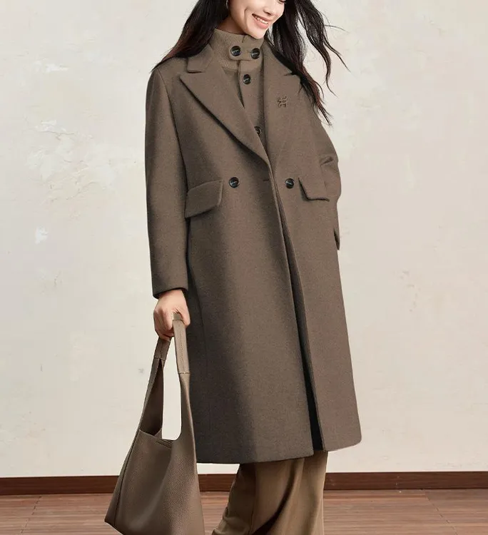 2025新款时尚显瘦百搭毛呢秋冬季休闲保暖大衣羽绒服