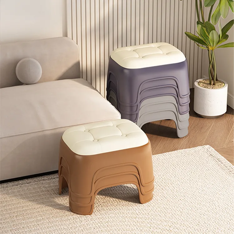 家居塑料小方凳客厅浴室凳子加厚小板凳矮凳幼儿园塑料叠放小凳子