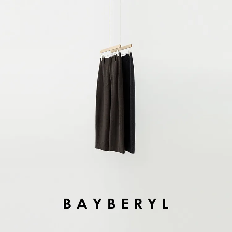 BAYBERYL老贝麦呢裤*腰袢静奢宽松秋毛呢休闲裤XXK5H1101-9/20