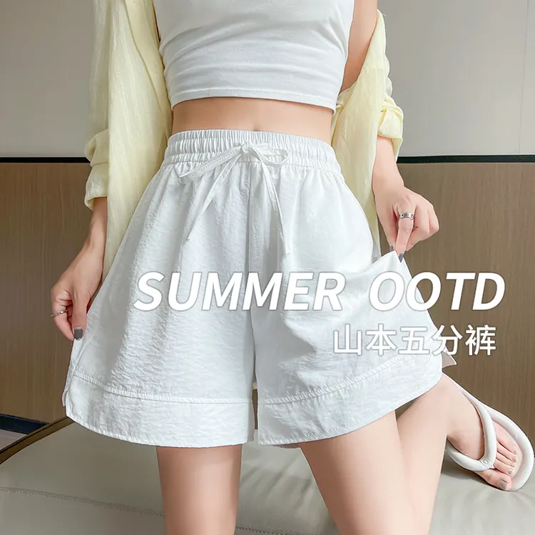短裤子女款爆款2025新款春季穿搭高腰休闲裤辣妹小个子运动五分裤