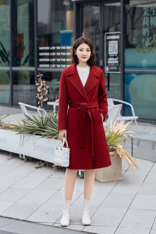 小个子【软黄金&山羊绒】2025秋季新款加厚大码双面羊绒大衣修身-2