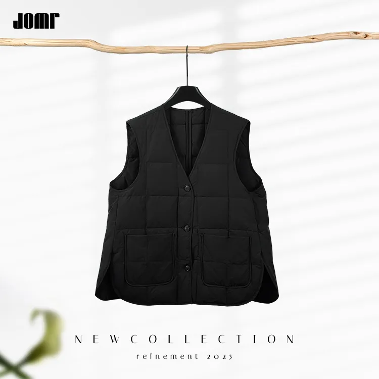 Jomr【轻盈保暖】90白鹅绒四面弹涤纶防水不僵硬鹅绒服鹅绒马甲背心