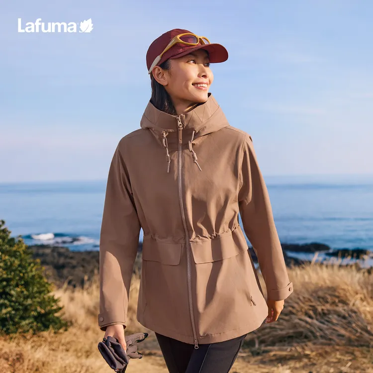 琥珀流光风LAFUMA户外25秋冬连帽防水冲锋衣女夹克外套LFJA5CS60