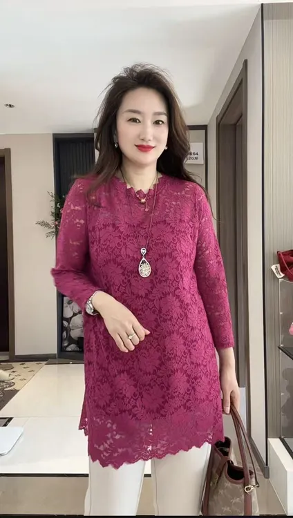 7333新款气质休闲时尚百搭典雅蕾丝上衣