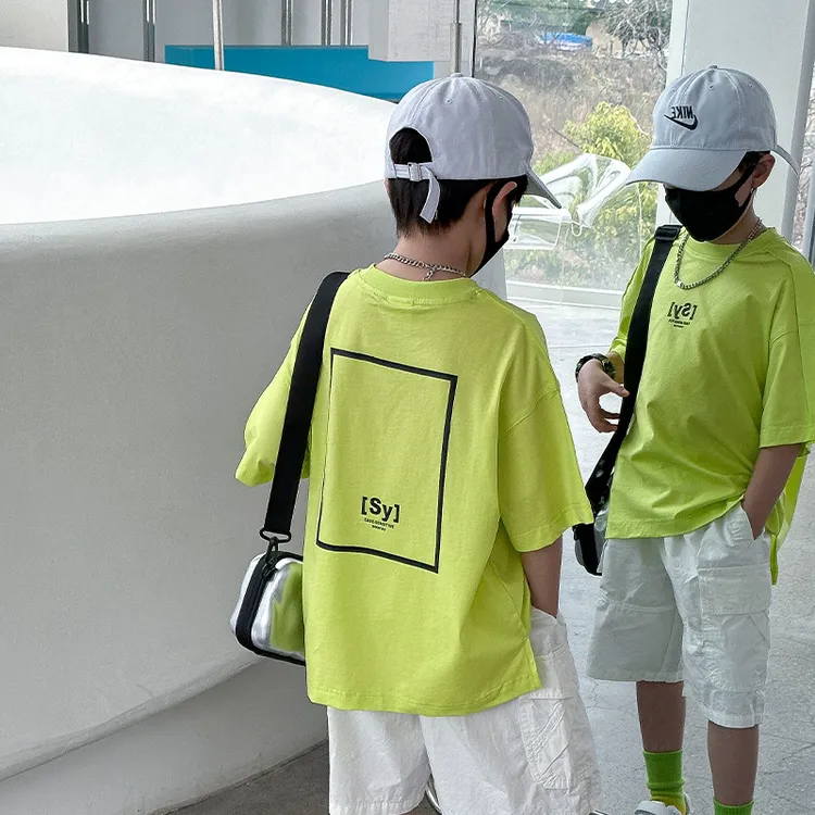 新品巴拉巴拉湖州织里童装男童短袖夏季新款儿童T恤运动上衣跨境