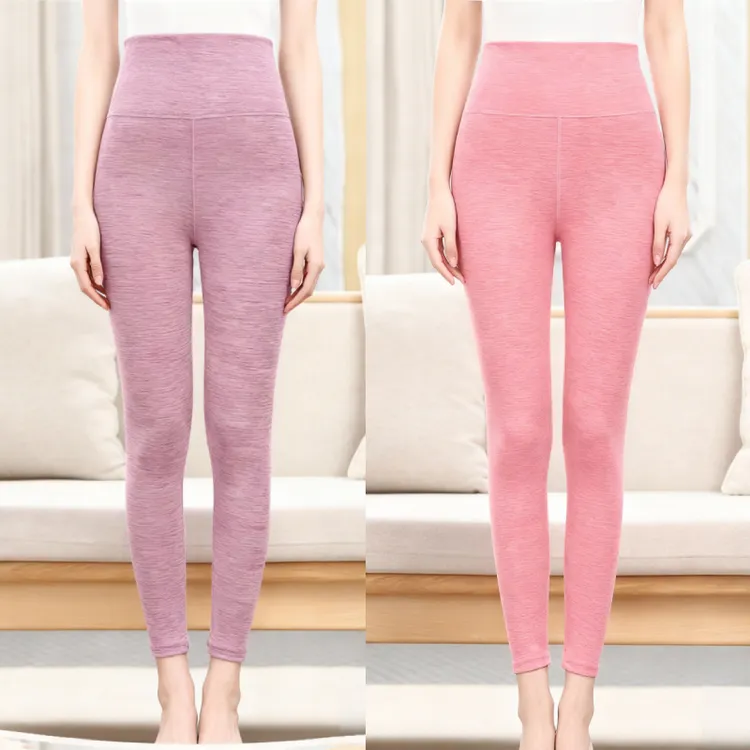 雅鹿高腰女士打底裤修身无痕保暖线裤加厚紧身裤双层双面绒内穿