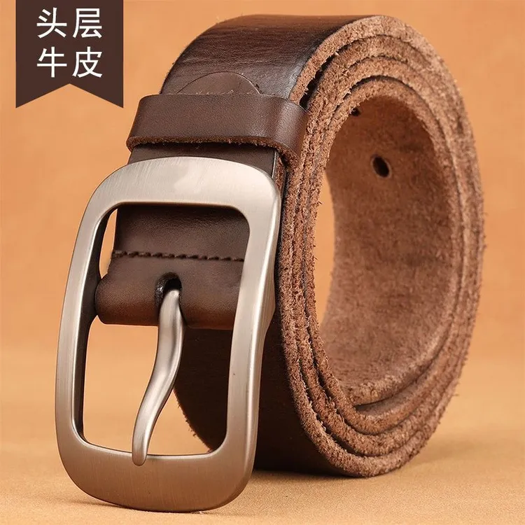 皮带男士真皮针扣牛皮复古休闲腰带男款中青年百搭皮带裤腰带