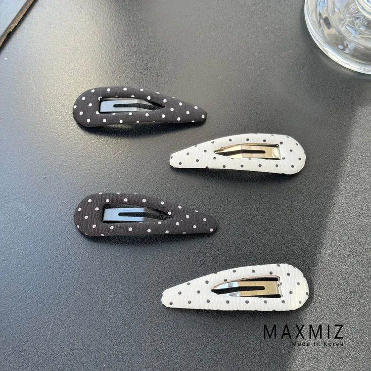 东大门  韩国新款黑白波点发夹波点掰掰夹BB夹刘海边夹2112