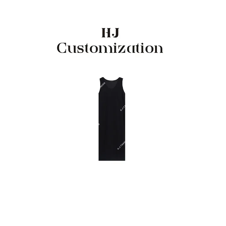 【 H·J 】“邂逅裙”高级优雅纸片人圆领无袖背心裙9101