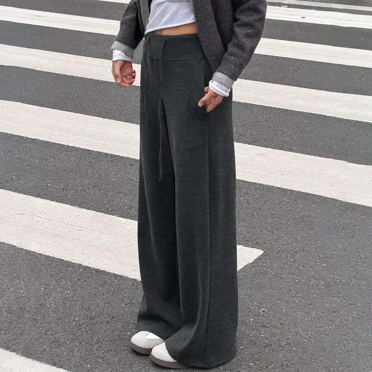 慵懒风裤子女秋冬加绒卫裤2026新款巨显瘦垂感宽松bf慵懒风运动裤