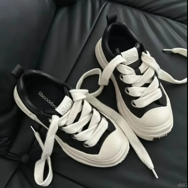 王鹤棣同款2025小众设计情侣款休闲鞋厚底增高鞋复古时尚百搭板鞋