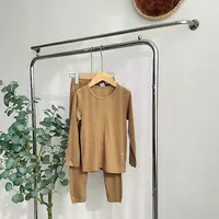 0315丫咖色纯净家居服