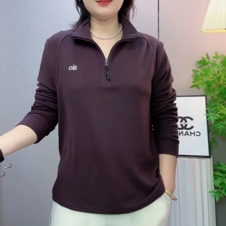 立领秋季女女士秋季方领宽松卫衣上衣春季宽松时尚