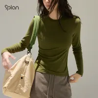 【秋冬新品】SPLAN唤醒计划 琥珀流光极简风通勤长袖T恤25214 羊毛