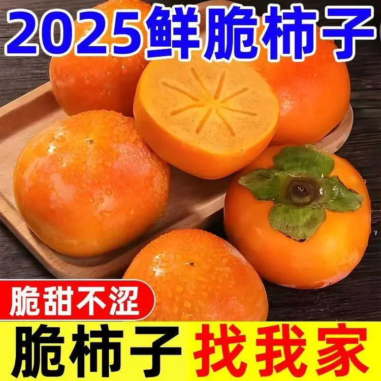 巧克力脆甜柿子新鲜应季水果多汁口感脆爽