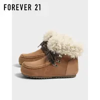 F21厚底雪地靴女2025新款冬季加绒加厚保暖抗寒户外防滑东北棉鞋
