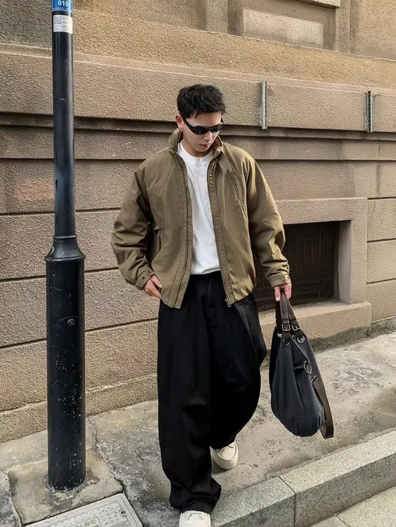 LaiMaI.Form美式休闲轻奢夹克三防立领纯色复古户外工装加厚棉服