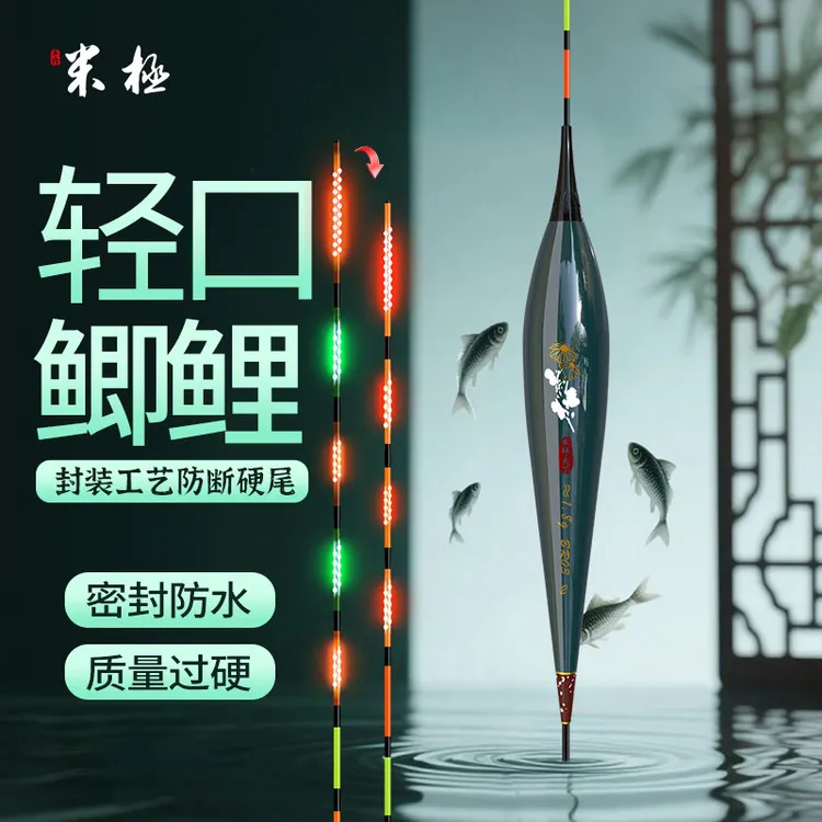 米极高清恒亮5＋1目亮咬钩变色电子夜光漂日夜两用浮漂高灵敏超细