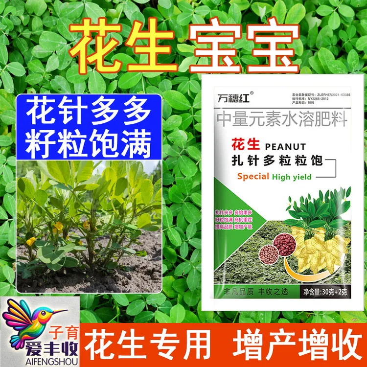 爱丰收【花生宝宝】花生种植增产饱满补钙镁膨分杈下针水溶农用肥料