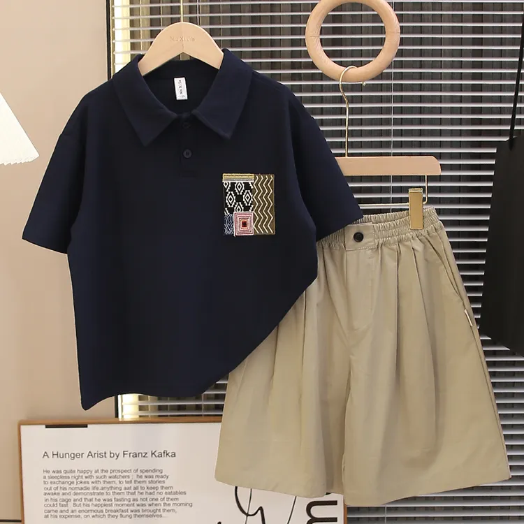 儿童装男童夏装纯棉短袖T恤2025新款夏季大童帅气夏款男孩POLO衫t