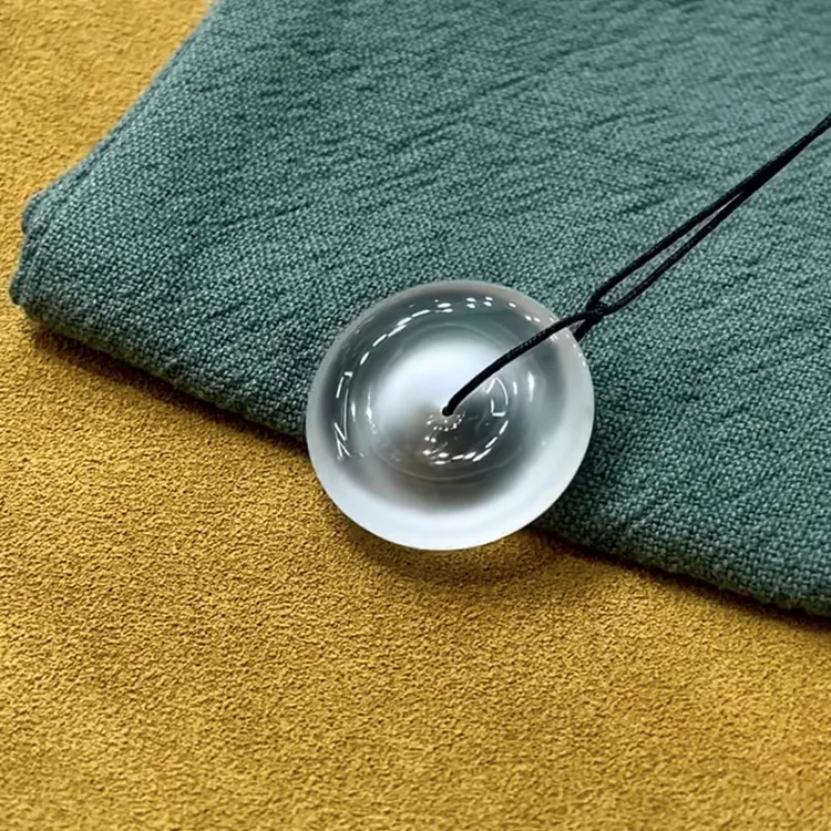 宝A货冰种平安扣石英质玉