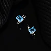 【云上叙】S925银托帕石戒指-多样性发一件-7×9mm-V31041-18（东哥）