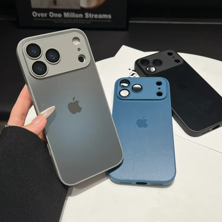 适用苹果17promax手机壳新款iPhone17Air简约男AG纳米轻砂肤感壳