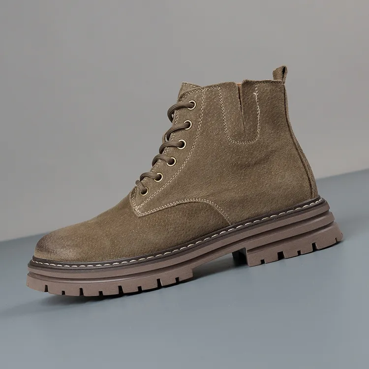 男款真皮马丁靴男鞋高帮鞋登山皮靴中帮皮鞋工装靴冬季棉鞋男靴子