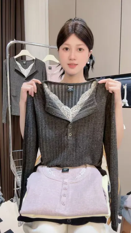 欧货长袖集合秋冬新款T恤打底衫女时尚百搭遮肚显瘦内搭品质上衣