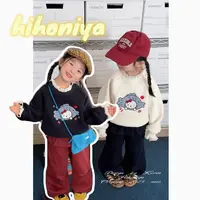 【小猫爱吃鱼】十Hihoniya~2025秋冬宝宝可爱Kitty天丝羊毛加绒卫衣