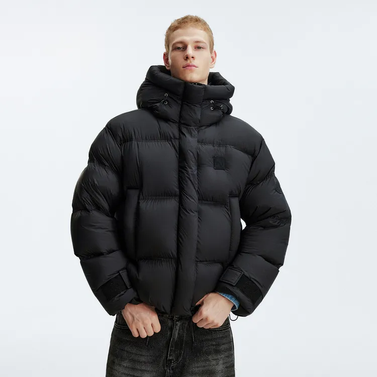 MEDM 90白鹅绒超轻高克重泡芙羽绒服美式休闲保暖连帽情侣外套冬