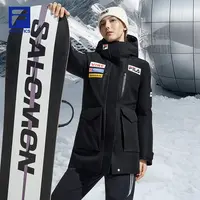 Fila/斐乐冬日【五方联名款】冬季保暖女款中长款羽绒服A11W446924F