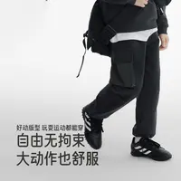 英氏儿童裤子卫裤秋冬男童户外运动休闲长裤中大童四季裤子-X