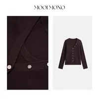 MOOI MONO"巧心"显瘦气质时尚休闲背心针织开衫两件套 F646S53