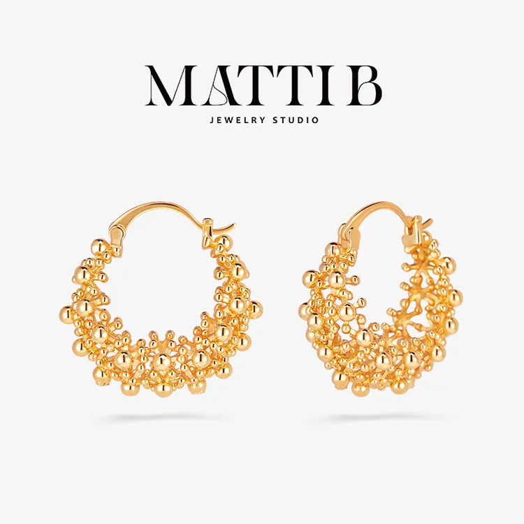 铜合金耳饰 烟花小众设计感独特圈圈超闪轻奢百搭爆款耳环女2062