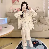 新款睡衣女冬季绒款可爱熊猫加厚保暖可外穿家居服绒套装休闲裤子