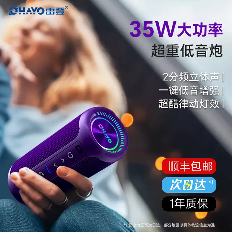 雷登新款X10MAX蓝牙音箱35W大音量重低音炮家用户外便携小音响