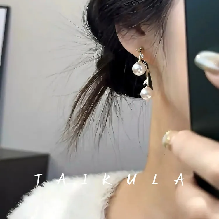 法式设计感珠珠一款两戴百搭耳钉2025新款爆款高级感时尚气质耳饰