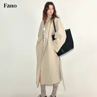 【粉丝专属福利】范洛 简约慵懒感插肩袖廓形风衣FC25W102推广