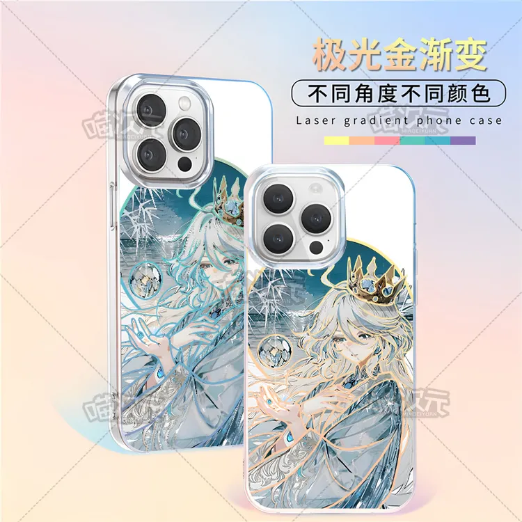 芙宁娜适用苹果华为vivo一加oppoiPhone小米二次元极光金手机壳