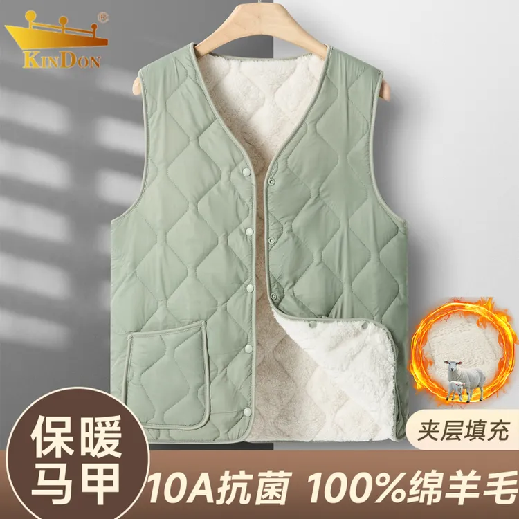 秋冬新款马甲男女同款加厚保暖冬季打底坎肩内搭轻薄加绒上衣外套