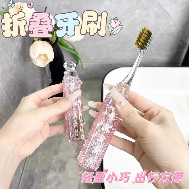 新款高档礼盒便携式口红管牙刷女士家用旅行出差情侣护龈软毛牙刷