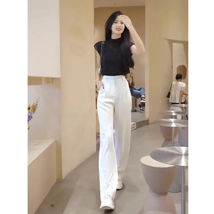 品牌高端女装2025年新款夏季时尚气质时髦港风阔腿裤职业两件套