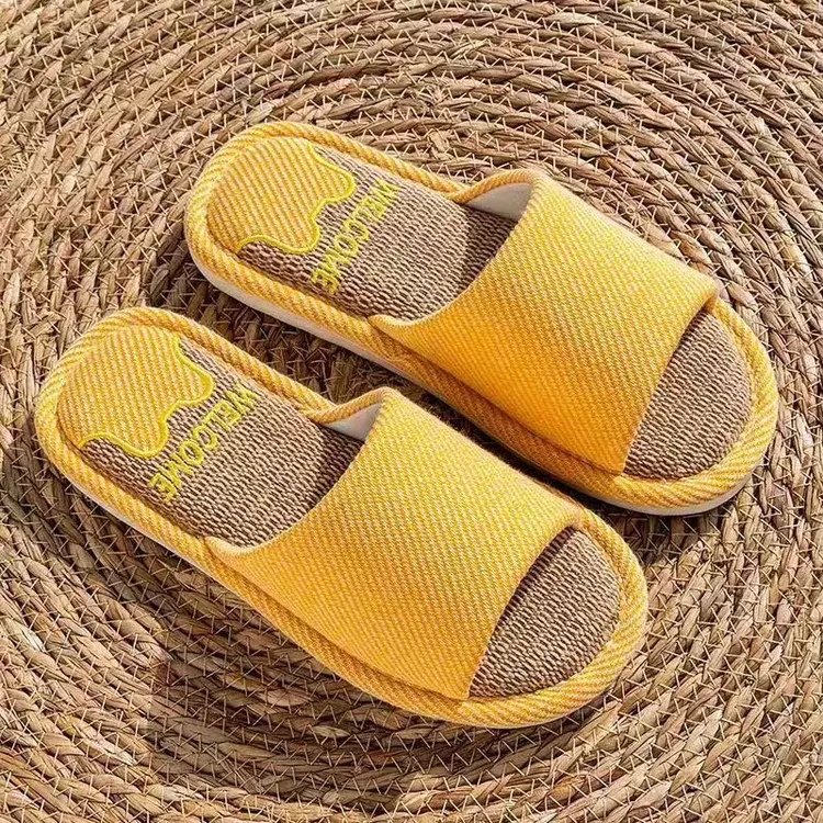 亚麻拖鞋女拖鞋四季棉麻布拖鞋夏季室内居家 防滑软底拖鞋男女款