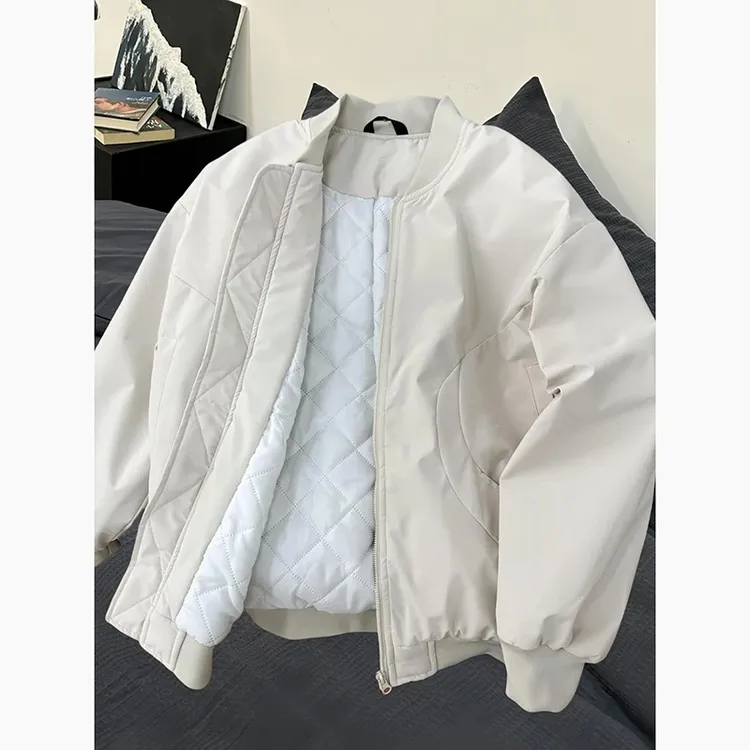 美式短款ma1飞行夹克外套男款春秋冬加厚夹棉棉衣潮牌棉服棒球服